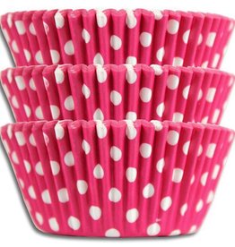 Hot Pink Polka Dot Baking Cups