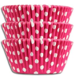 Hot Pink Polka Dot Baking Cups(30-35ct)
