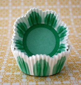 Green Flower Mini Baking Cups (40-50ct)