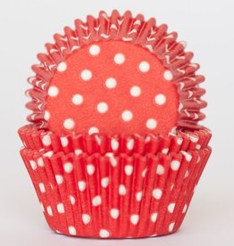 Red Polka Dot Baking Cups Mini (40-50ct)