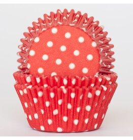 Red Polka Dot Baking Cups Mini (40-50ct)