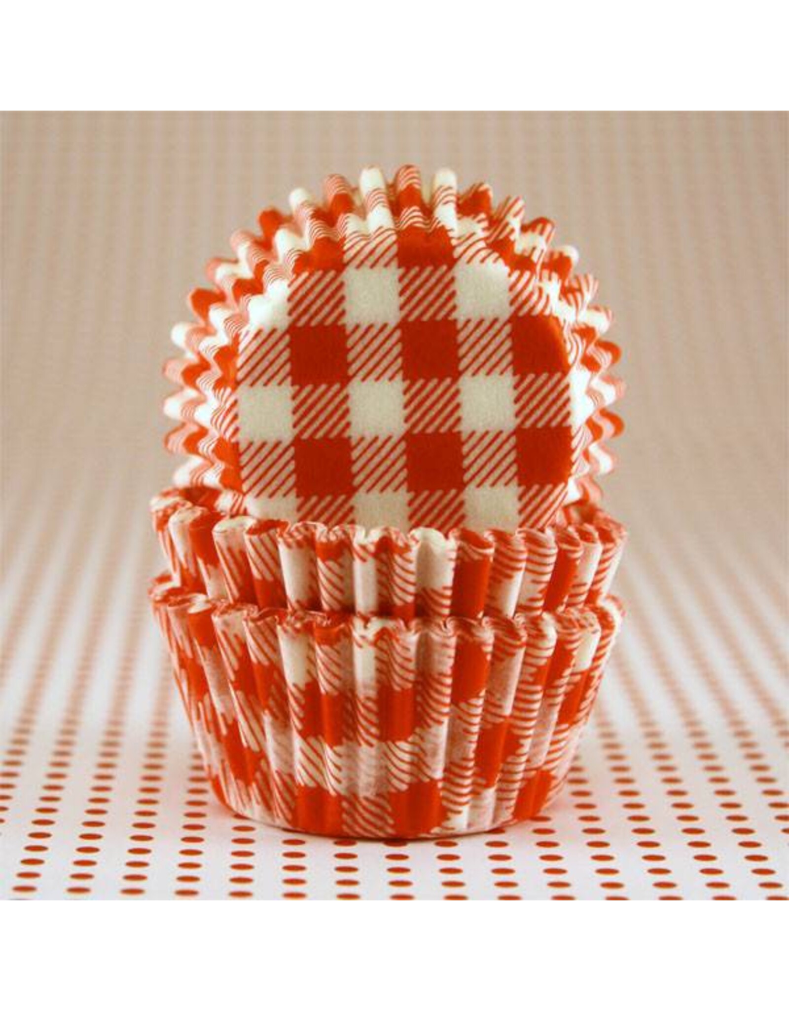 Red Gingham Baking Cups Mini (40-50ct)
