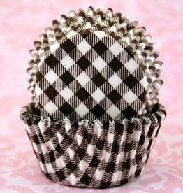 Black Gingham Baking Cups Mini (40-50ct)