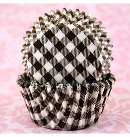 Black Gingham Baking Cups Mini (40-50ct)