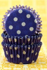 Blue Polka Dot Baking Cups Mini (40-50ct)