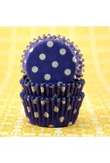 Blue Polka Dot Baking Cups Mini (40-50ct)