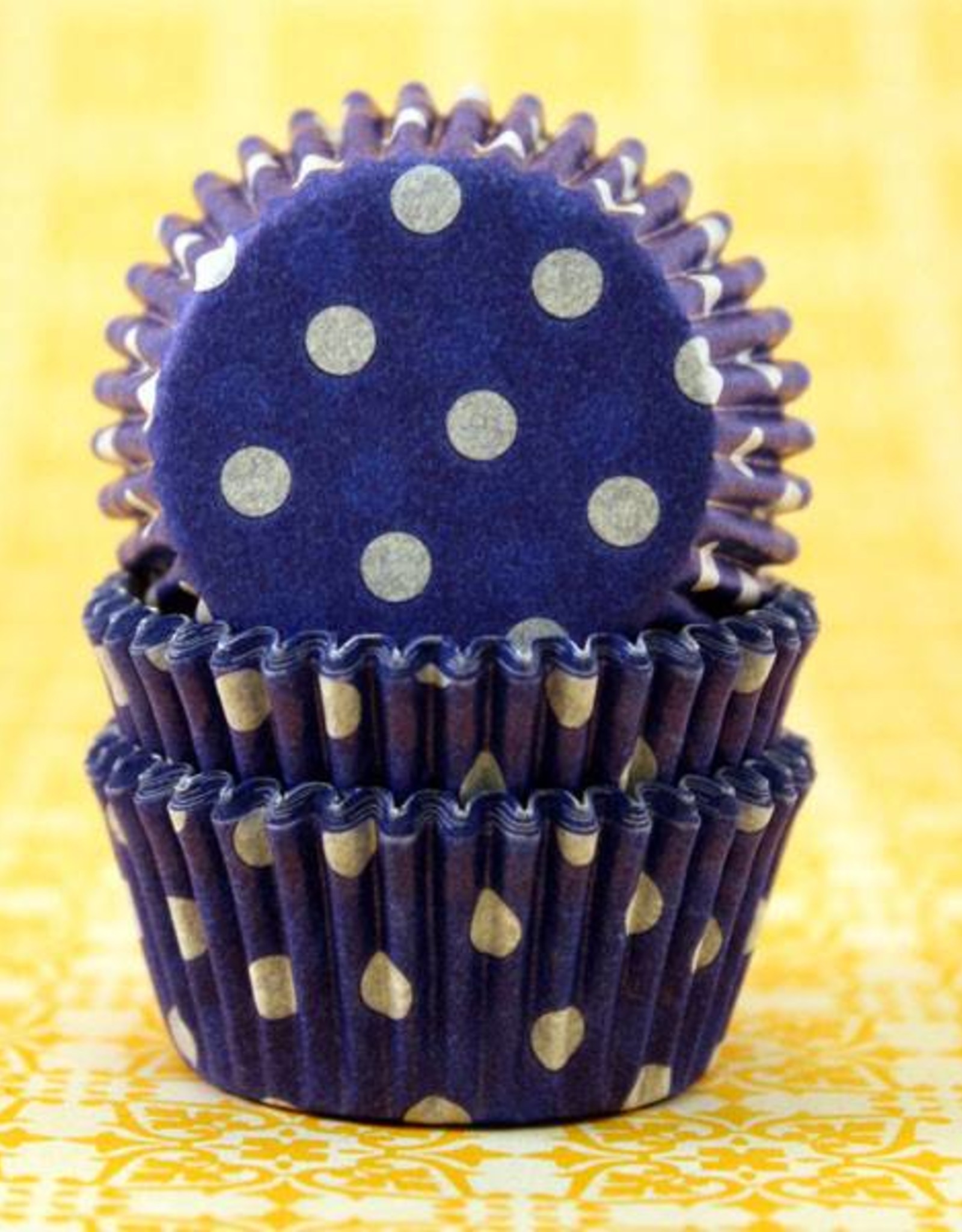 Blue Polka Dot Baking Cups Mini (40-50ct)