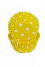 Yellow Polka Dot Baking Cups Mini (30-40 ct)