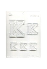 COLLEGIATE LETTER "K" CHOC MOLD