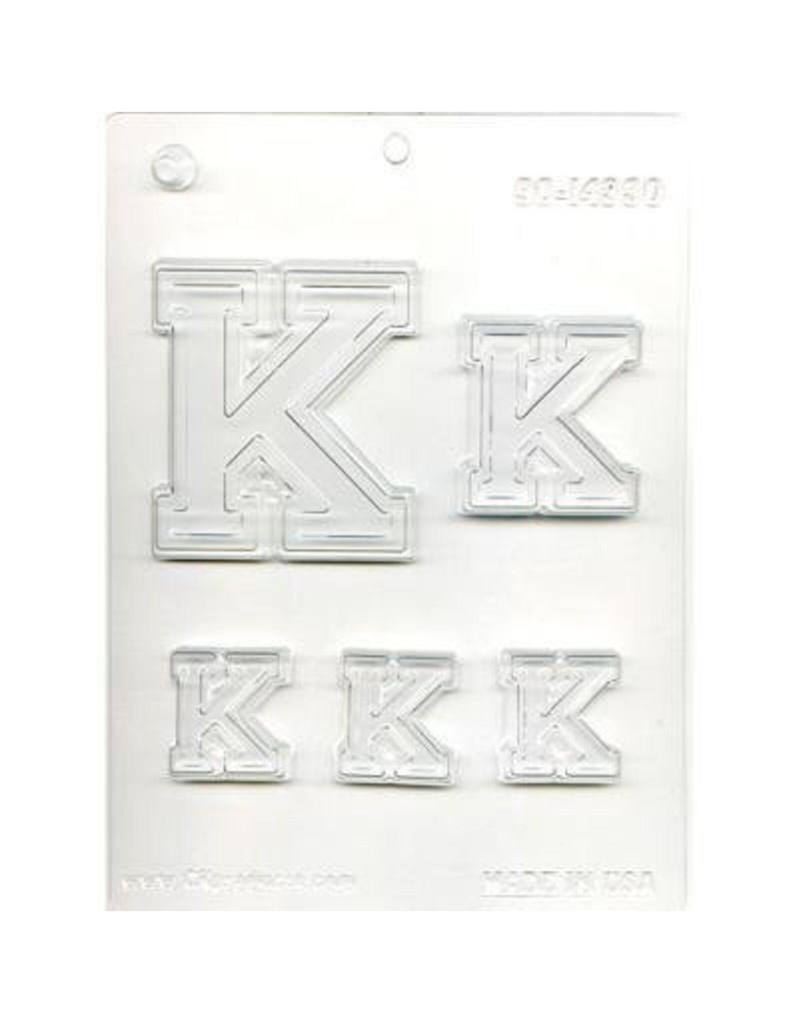 COLLEGIATE LETTER "K" CHOC MOLD
