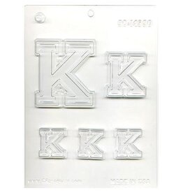 COLLEGIATE LETTER "K" CHOC MOLD