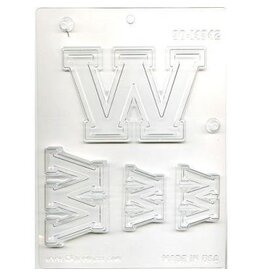 COLLEGIATE LETTER "W" CHOC MOLD