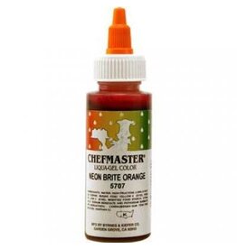 Neon Orange Chefmaster Liqua-gel 2.3 ounce
