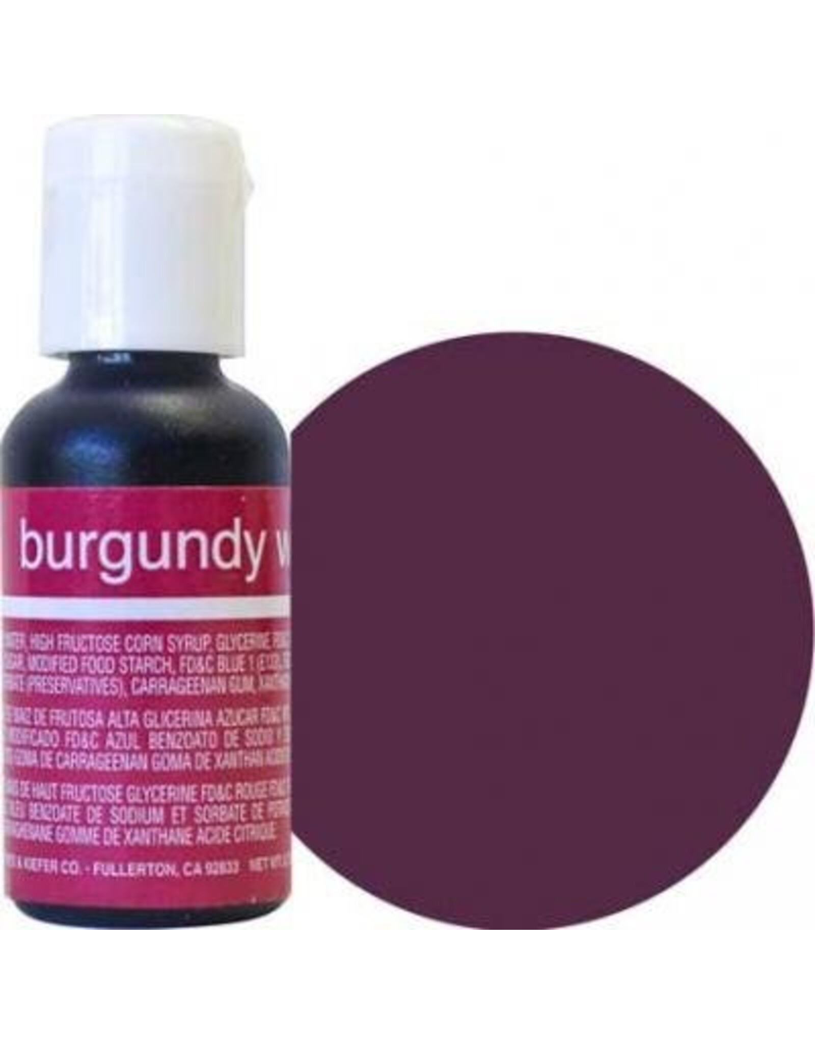 Burgundy Wine Chefmaster Liqua-gel 3/4 ounce