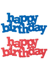 Happy Birthday Lay on (Block) Red or Blue