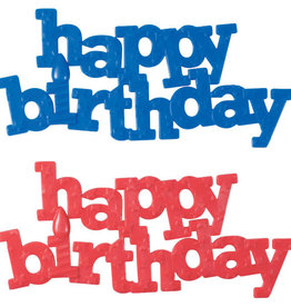 Decopac Happy Birthday Lay on( Block) Red or Blue