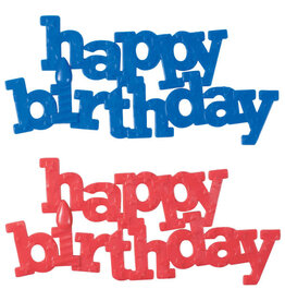 Happy Birthday Lay on (Block) Red or Blue