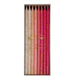 PINK BIRTHDAY CANDLE SET of 24