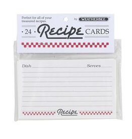 Recipe Cards 3 X 5, set of 24