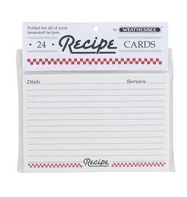 Recipe Cards 4 X 6, set of 24