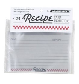 Recipe Card Protectors 3 X 5, set of 24