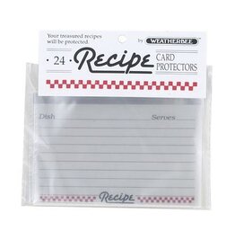 Recipe Card Protectors 3 X 5, set of 24
