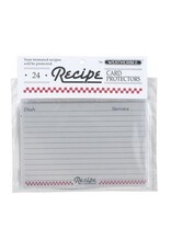 Recipe Card Protectors 4 X 6, set of 24