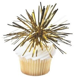 Gold Tinsel Mylar Spray Picks (6 count)