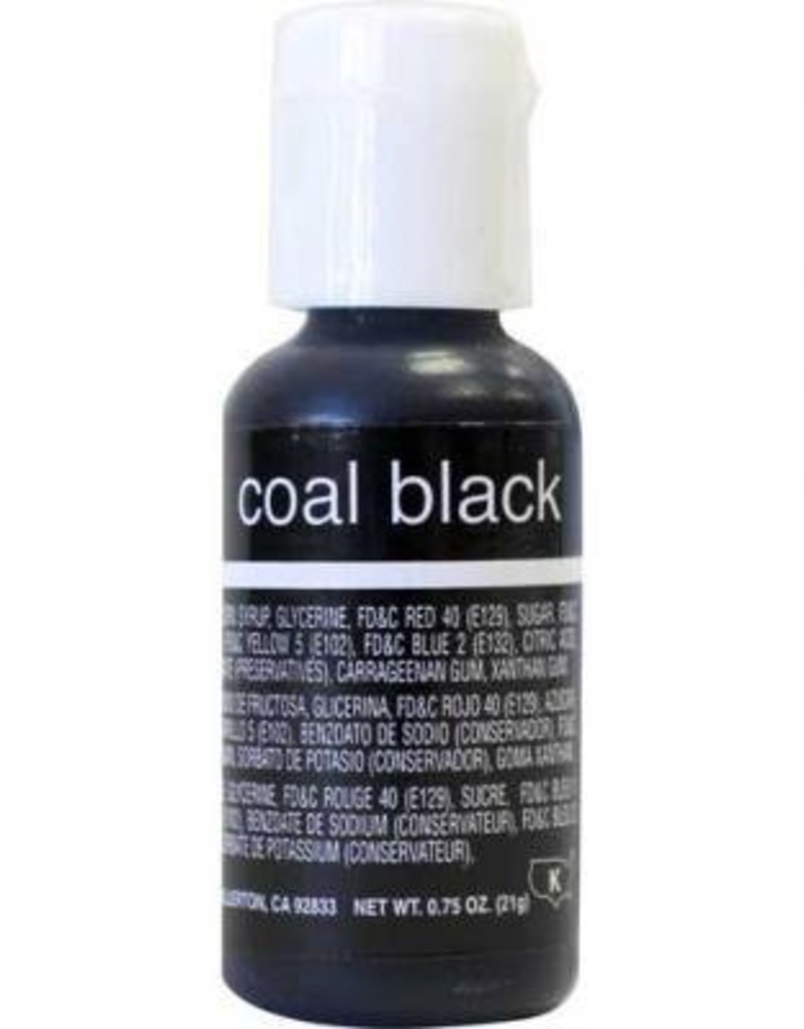 Coal Black Chefmaster Liqua-gel 3/4 ounce