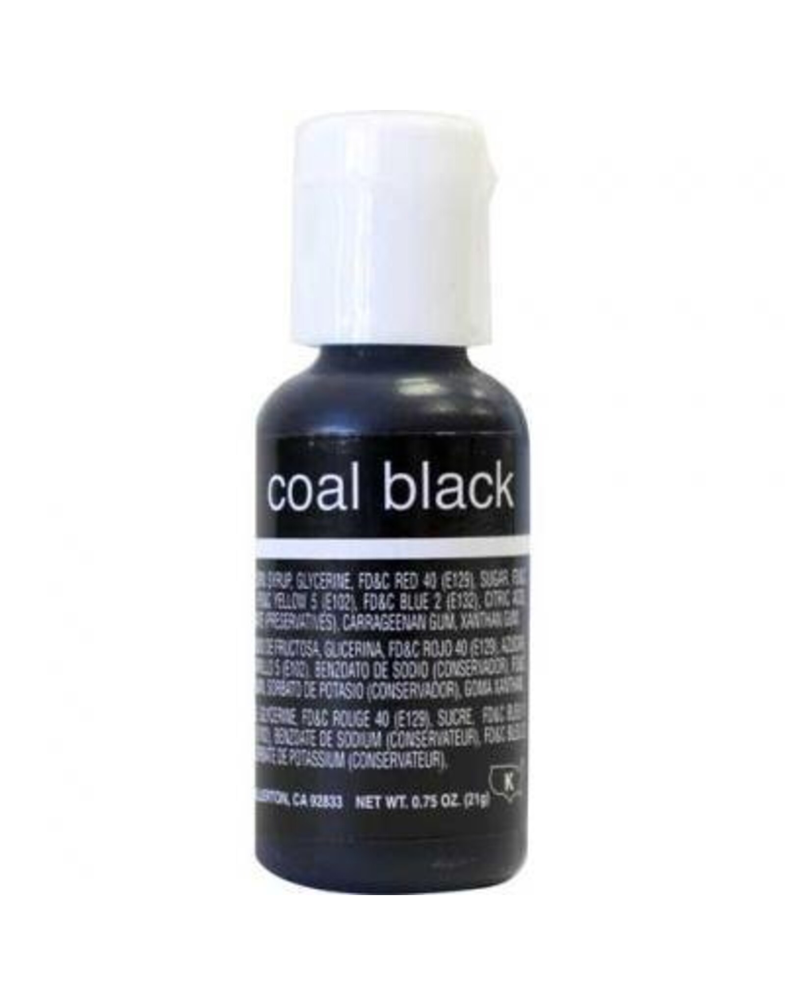 Coal Black Chefmaster Liqua-gel 3/4 ounce