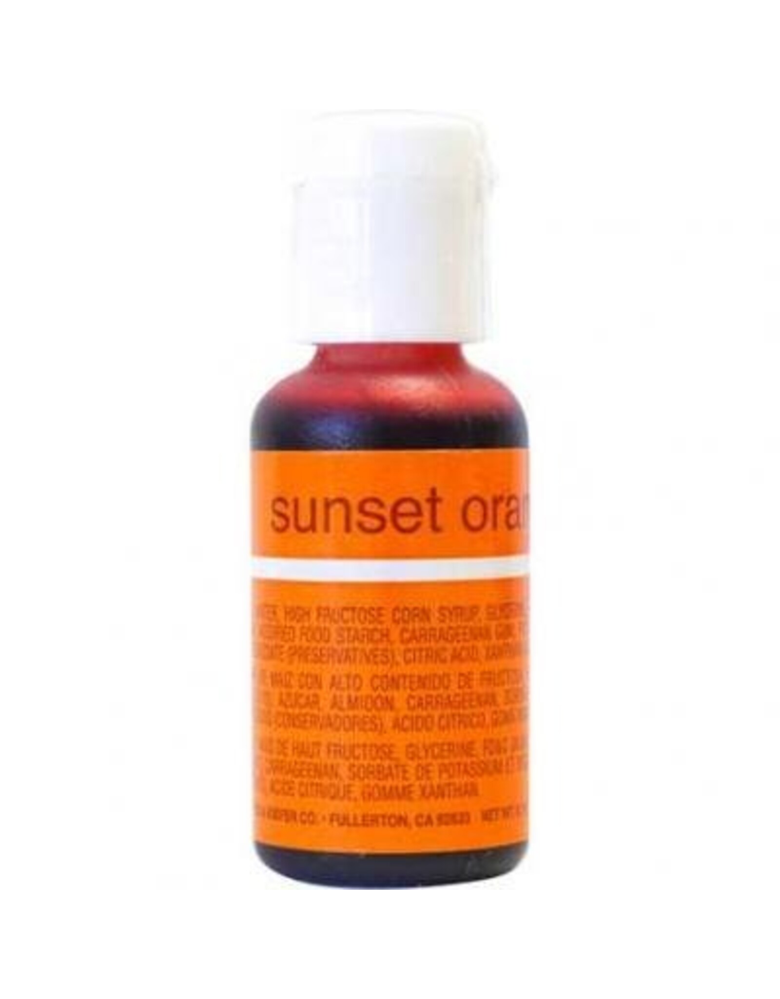 Sunset Orange Chefmaster Liqua-gel 3/4 ounce