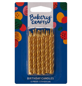 Gold Spiral Candles (12ct)