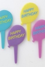 Happy Birthday Balloon Cupcake Picks