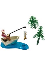 Fisherman With Action Fish Cake Topper