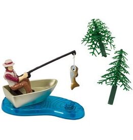 Fisherman With Action Fish Cake Topper