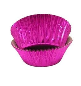 Mini Hot Pink Foil Baking Cup (40-50ct)