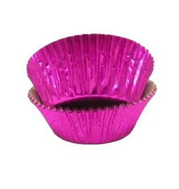 Mini Hot Pink Foil Baking Cup (40-50ct)