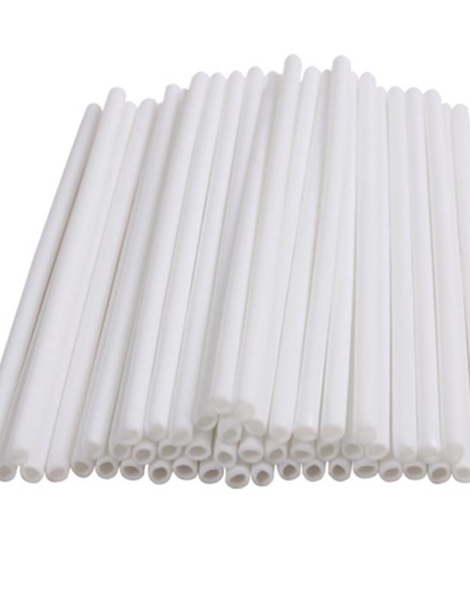Plastic Sucker Sticks (White 4.5 inch)