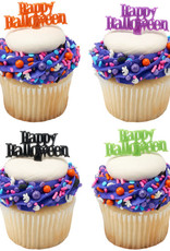 Happy Halloween Script Cupcake Picks (12/pkg)