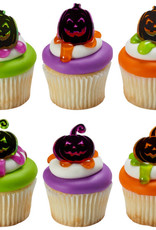 Pumpkin Silhouette Cupcake Rings (12/pkg)