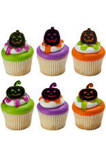 Pumpkin Silhouette Cupcake Rings (12/pkg)