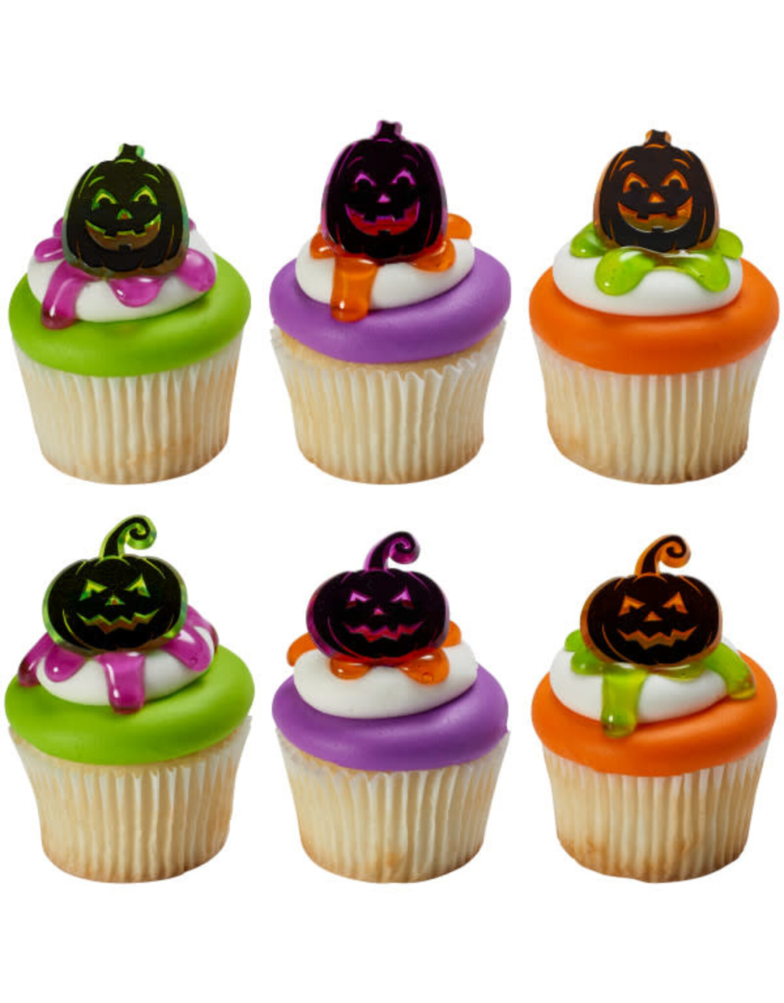 Pumpkin Silhouette Cupcake Rings (12/pkg)