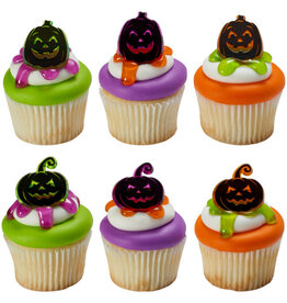 Pumpkin Silhouette Cupcake Rings (12/pkg)