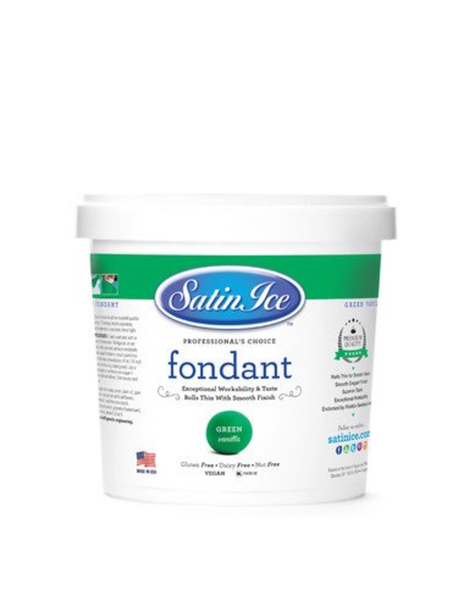 Satin Ice Fondant (Green) 2lb