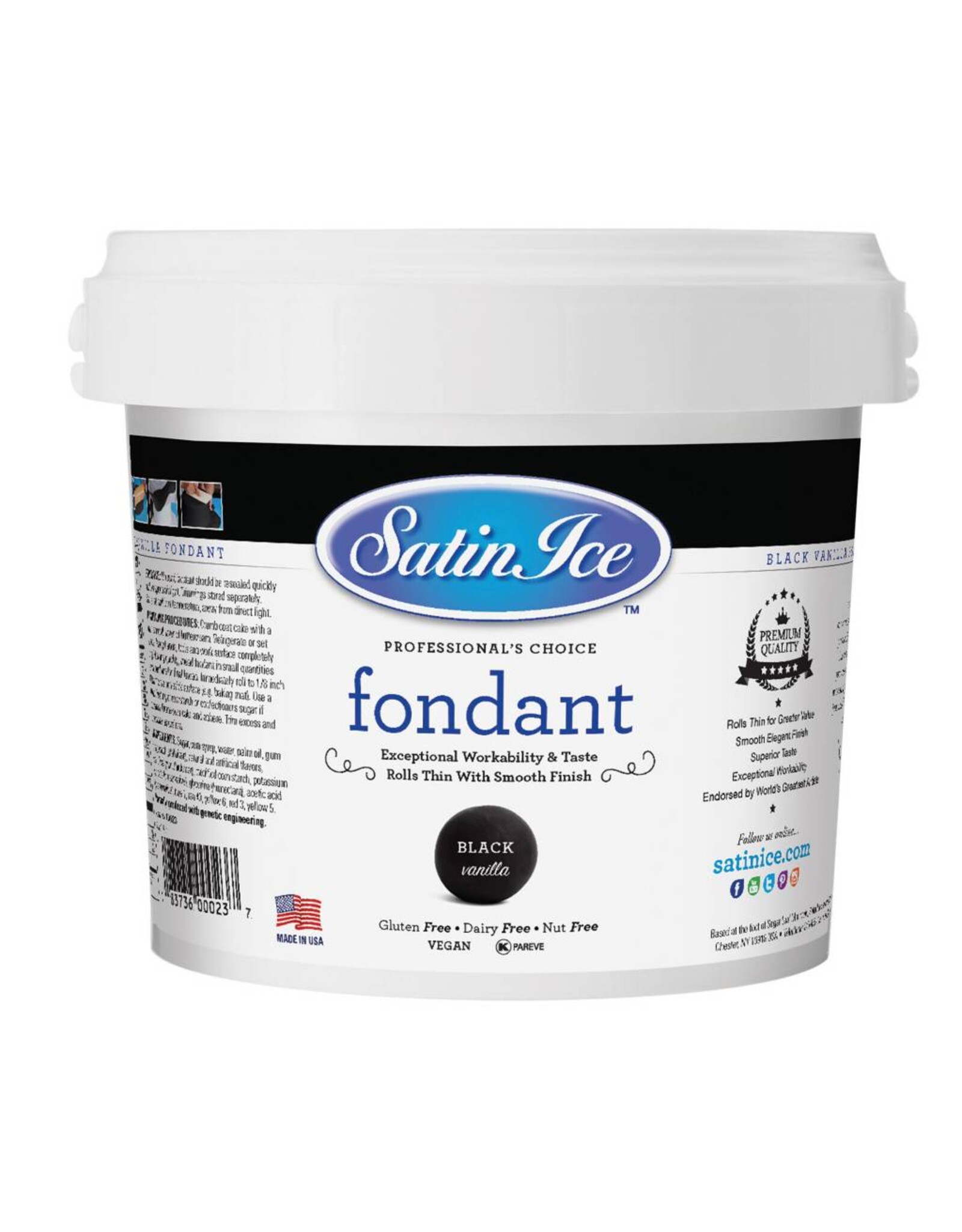 Satin Ice Fondant (Black) 2 lb