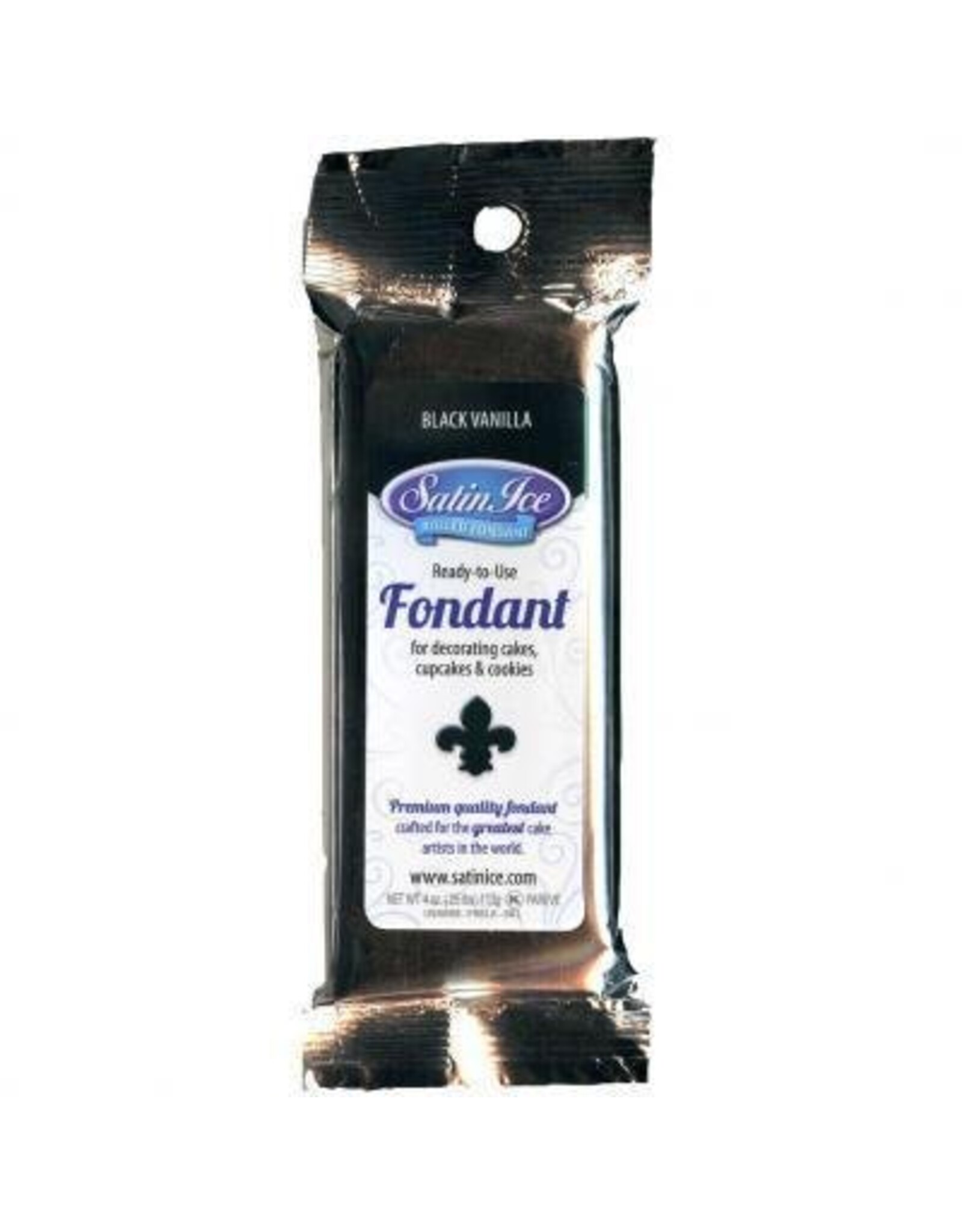Satin Ice Fondant (Black 4.4 oz)