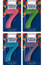 Numeral Glitter Candle "7"