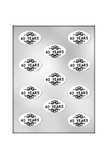 40 Years Oval Chocolate Mold