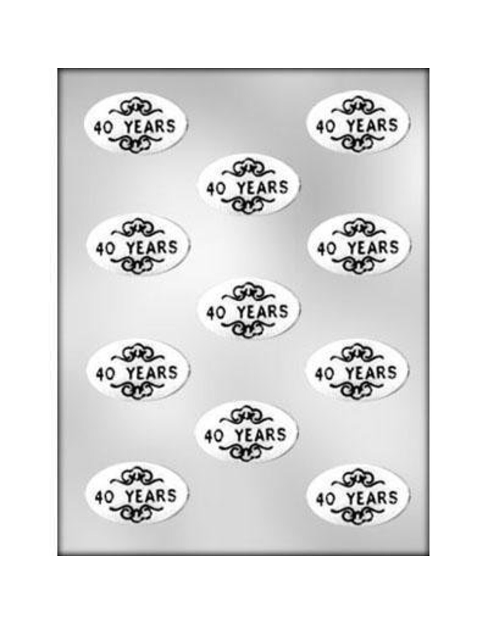 40 Years Oval Chocolate Mold