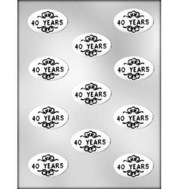 40 Years Oval Chocolate Mold